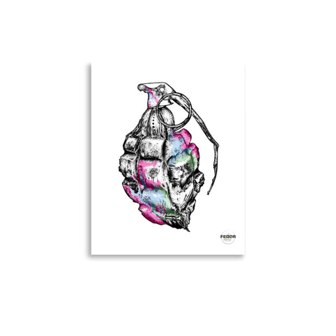 GRENADE COLOR 11"x14" Print